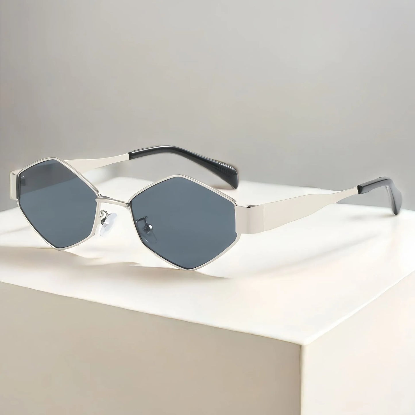 Ambesa Hexagon Luxury Sunglasses – Vintage Polygon Design | Unisex