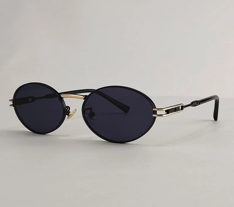 Ambesa Oval Vintage Sunglasses – UV400 Metal Frame | Unisex