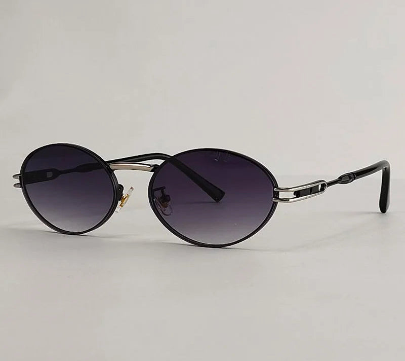 Ambesa Oval Vintage Sunglasses – UV400 Metal Frame | Unisex