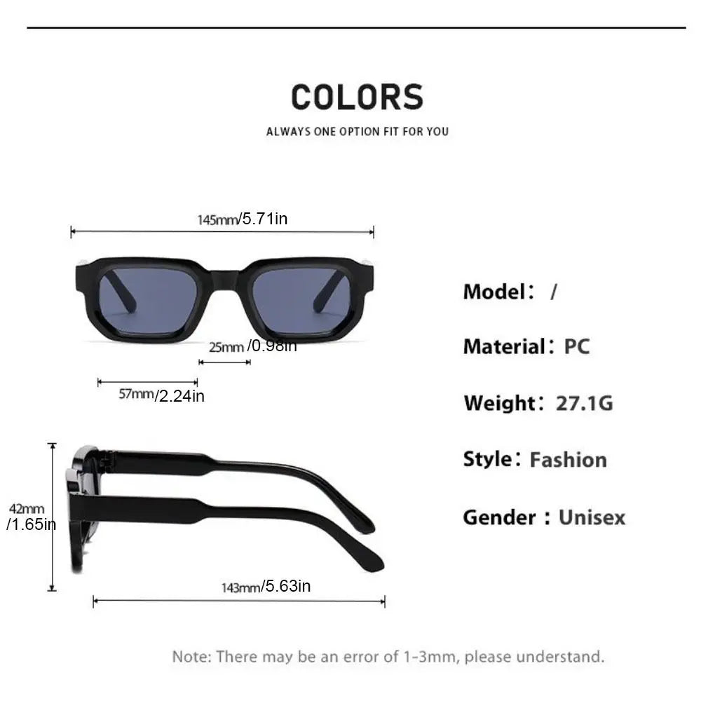 Ambesa Retro Vintage Square Sunglasses – UV400 Protection | Unisex