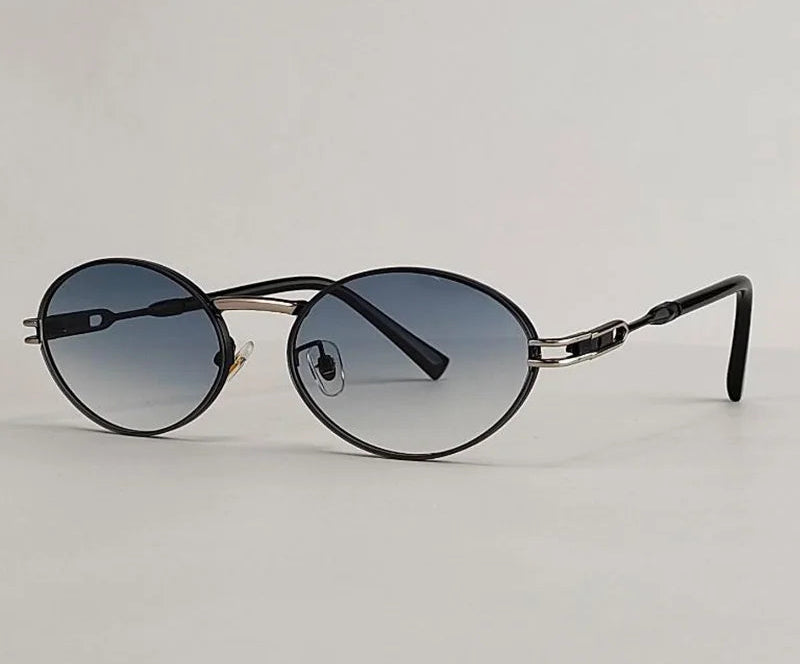 Ambesa Oval Vintage Sunglasses – UV400 Metal Frame | Unisex