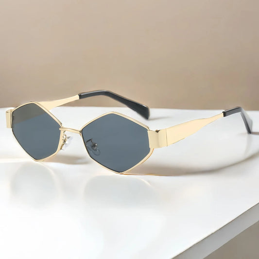 Ambesa Hexagon Luxury Sunglasses – Vintage Polygon Design | Unisex